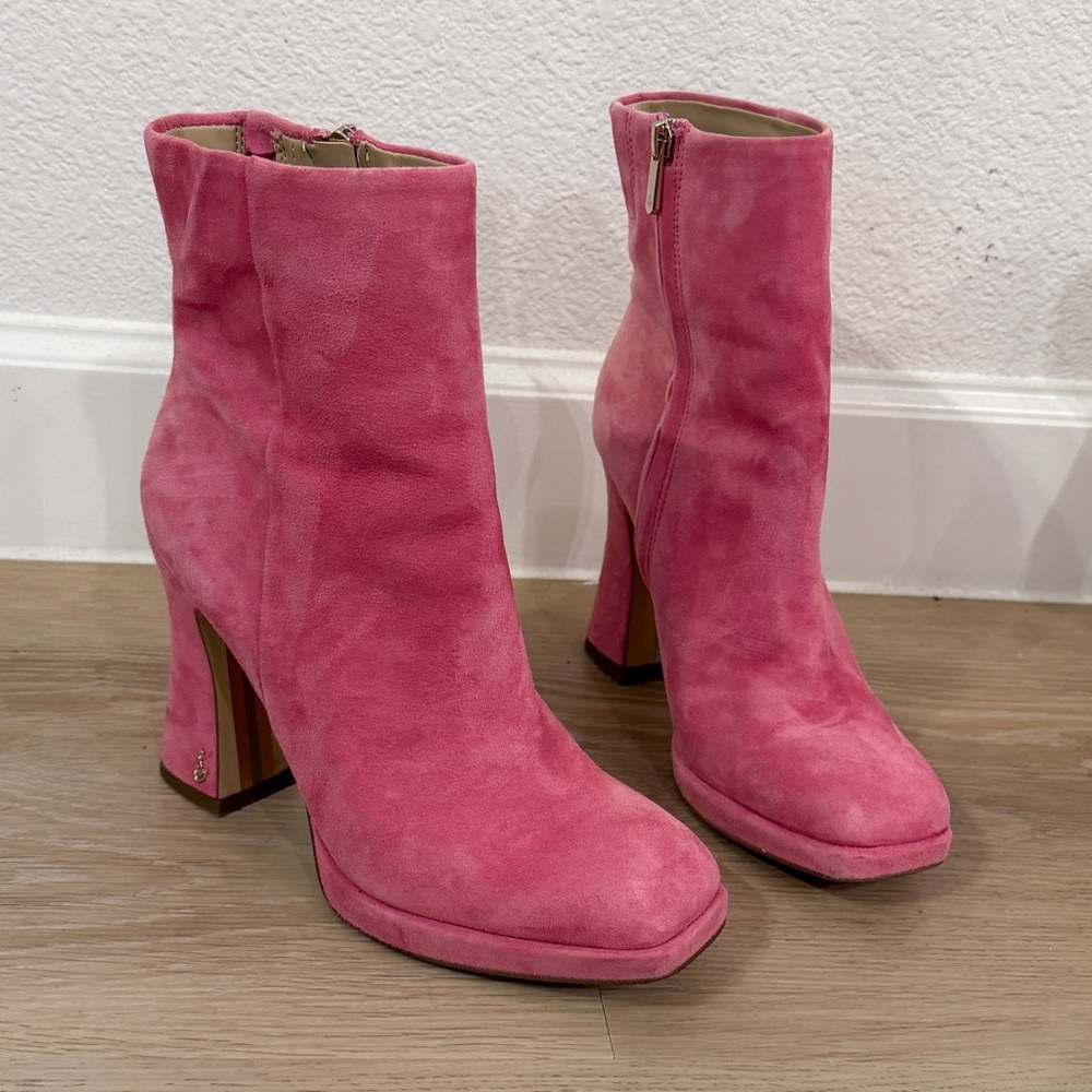 Sam Edelman Jaye Pink Leather Boots